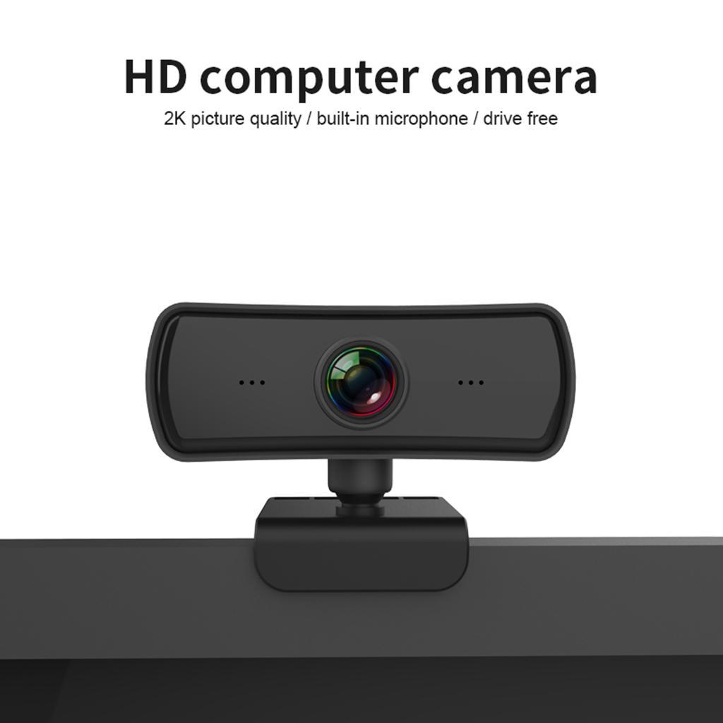 Digital 1440P HD Webcam 2K USB 2.0 Camera Cam Video Recording Built-in Mic