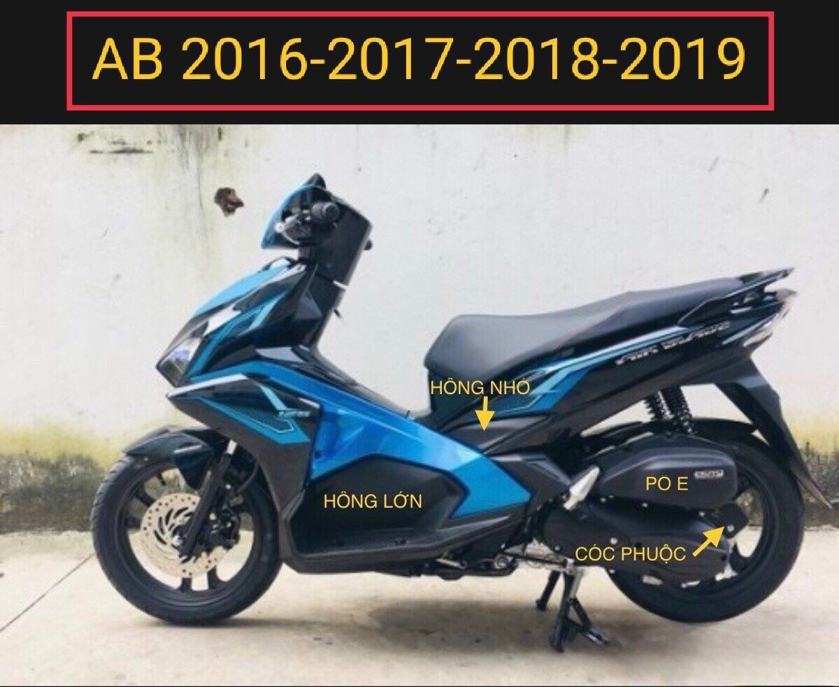 ỐP MÃO TRÊN DÙNG CHO ĐỜI XE AB 2016 2017 2018 2019 CROM
