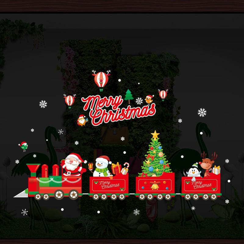 Decal trang trí đoàn tàu noel 01
