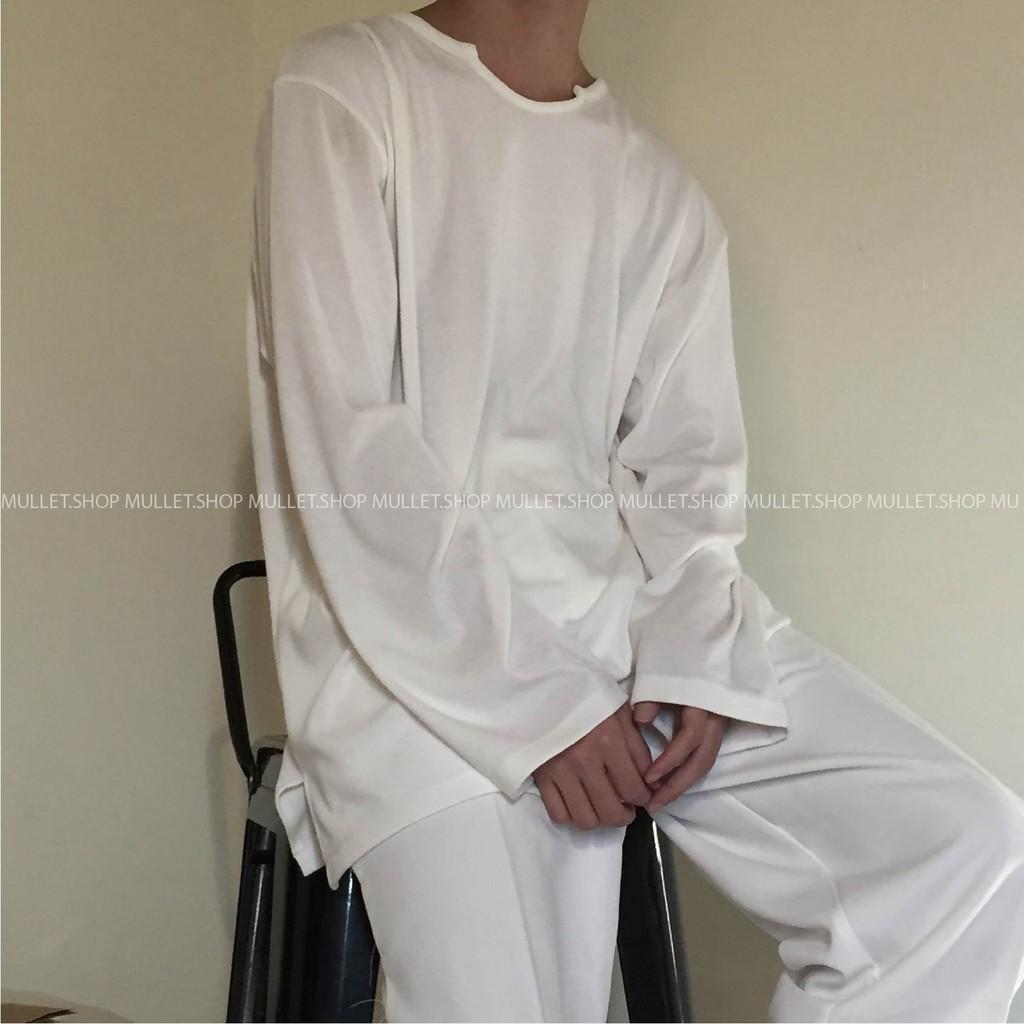 Áo Longtee dài tay len tăm xẻ tà Nam nữ thiết kế Bigsize90kg