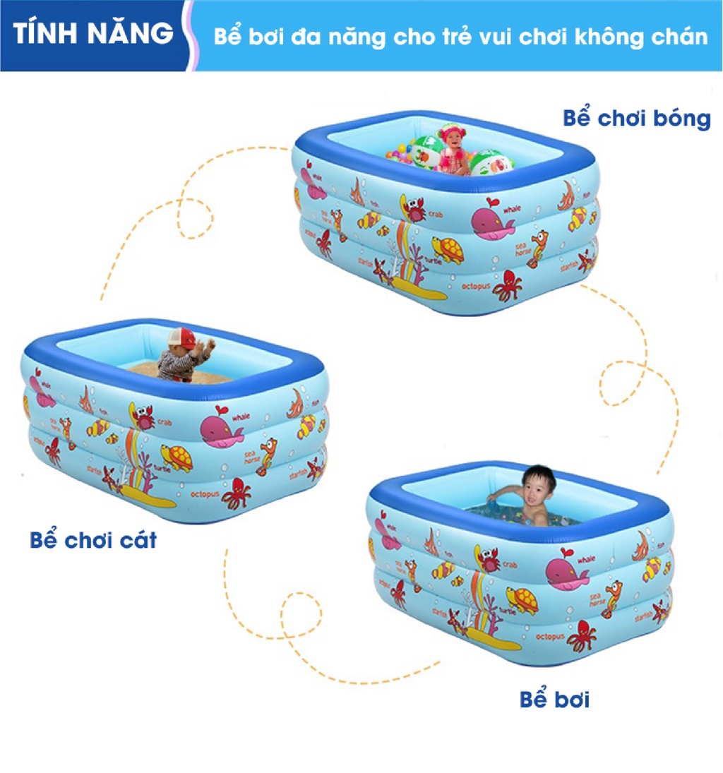 [LOẠI XỊN] (FREE SHIP)Bể Bơi Phao Bơi Trong Nhà Cho Trẻ Em, Hồ Bơi Tắm Cho Bé Dày Dặn - Chính hãng Amalife