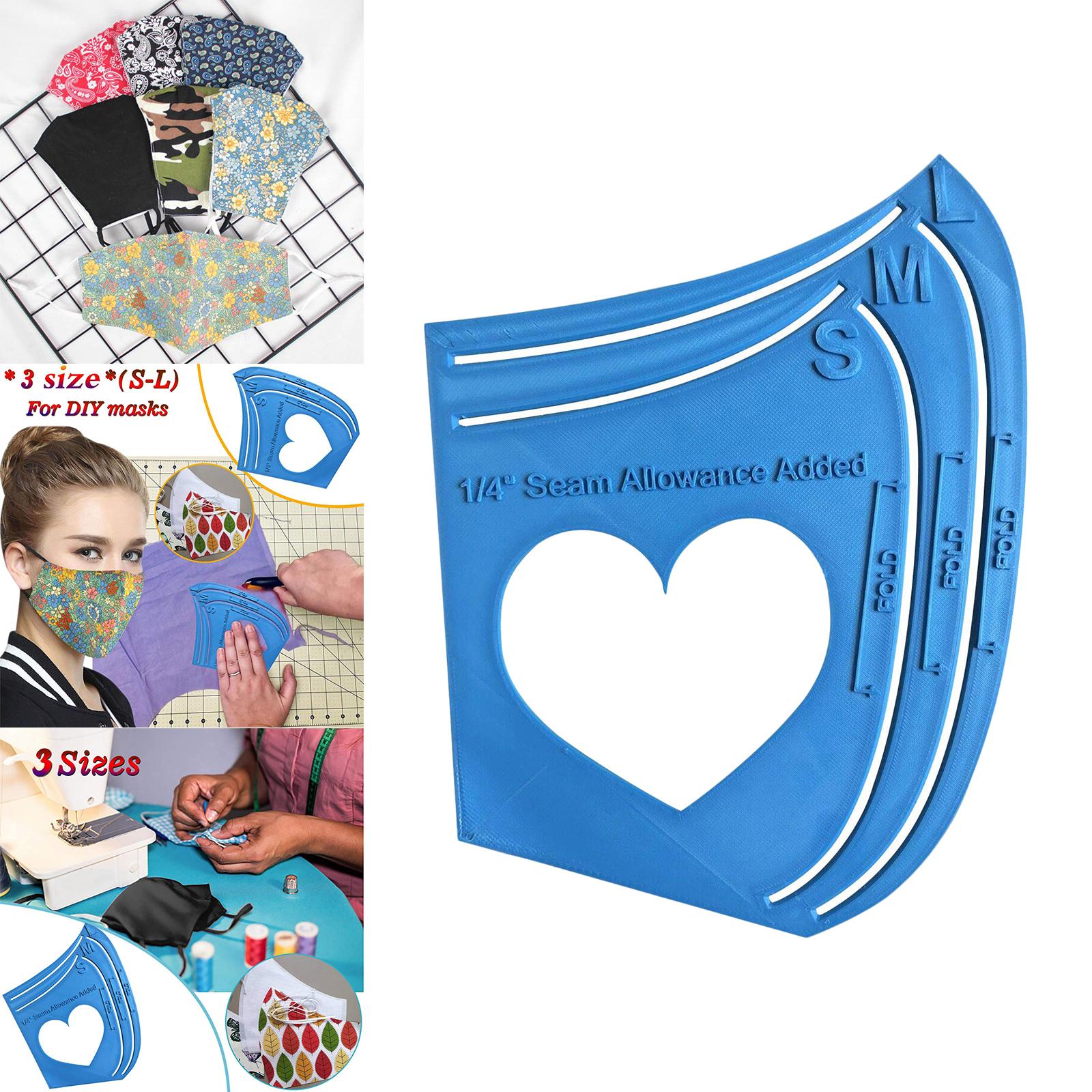 3 IN1 Silicone Face Mask Template Kits Sewing Pattern Guide Professional Reusable Mask Making Templates DIY Face Cover Making 3 Sizes Family Package