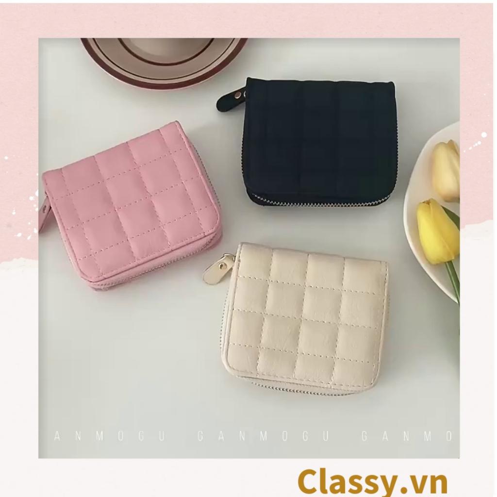 Ví nữ ngắn Classy mini cầm tay da PU cao cấp T1165