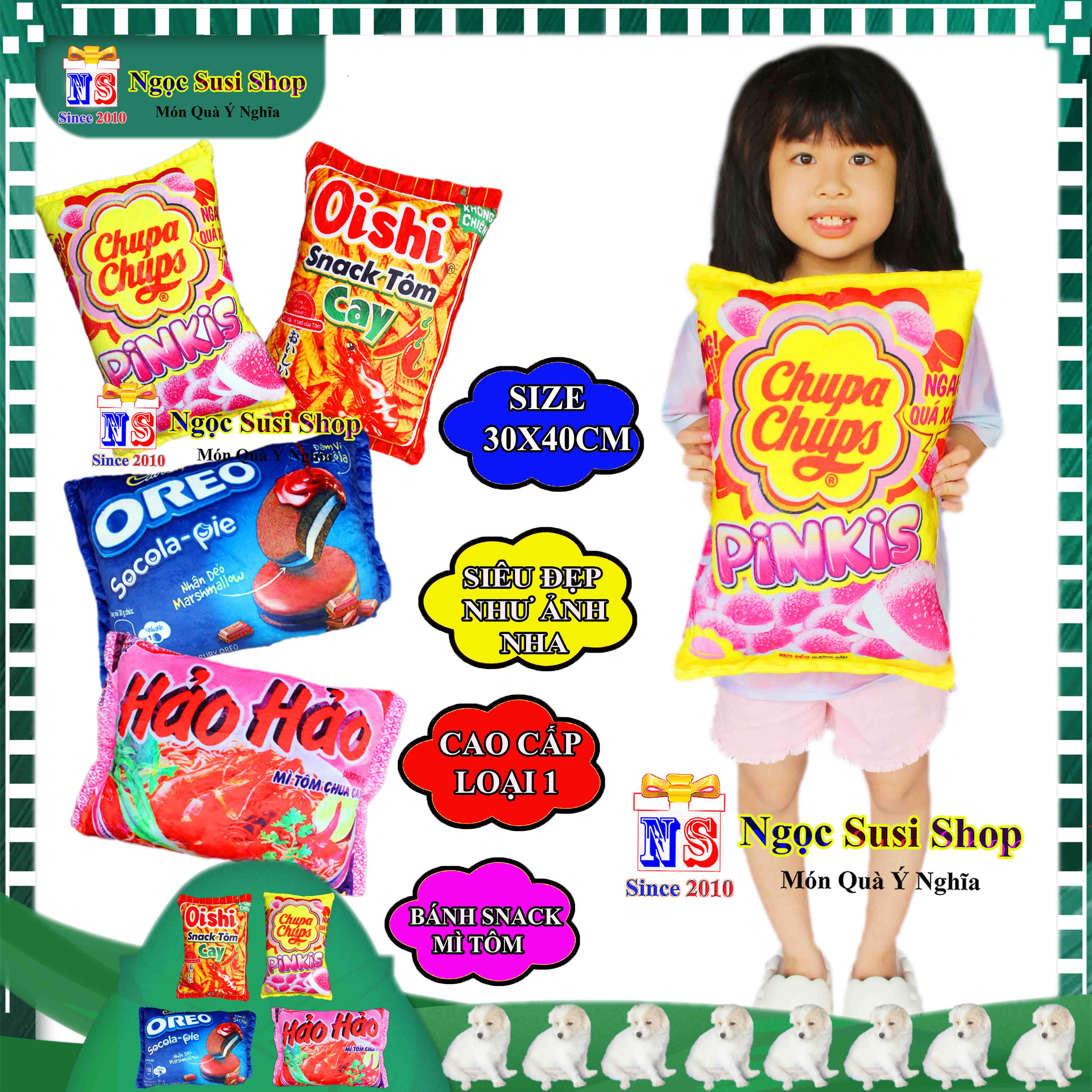 THÚ BÔNG HÌNH GÓI MÌ BÁNH SNACK 3D DÙNG ÔM NGỦ QUÀ TẶNG TRANG TRÍ MẪU MỚI RẤT ĐẸP - GIAO NGẪU NHIÊN MẪU