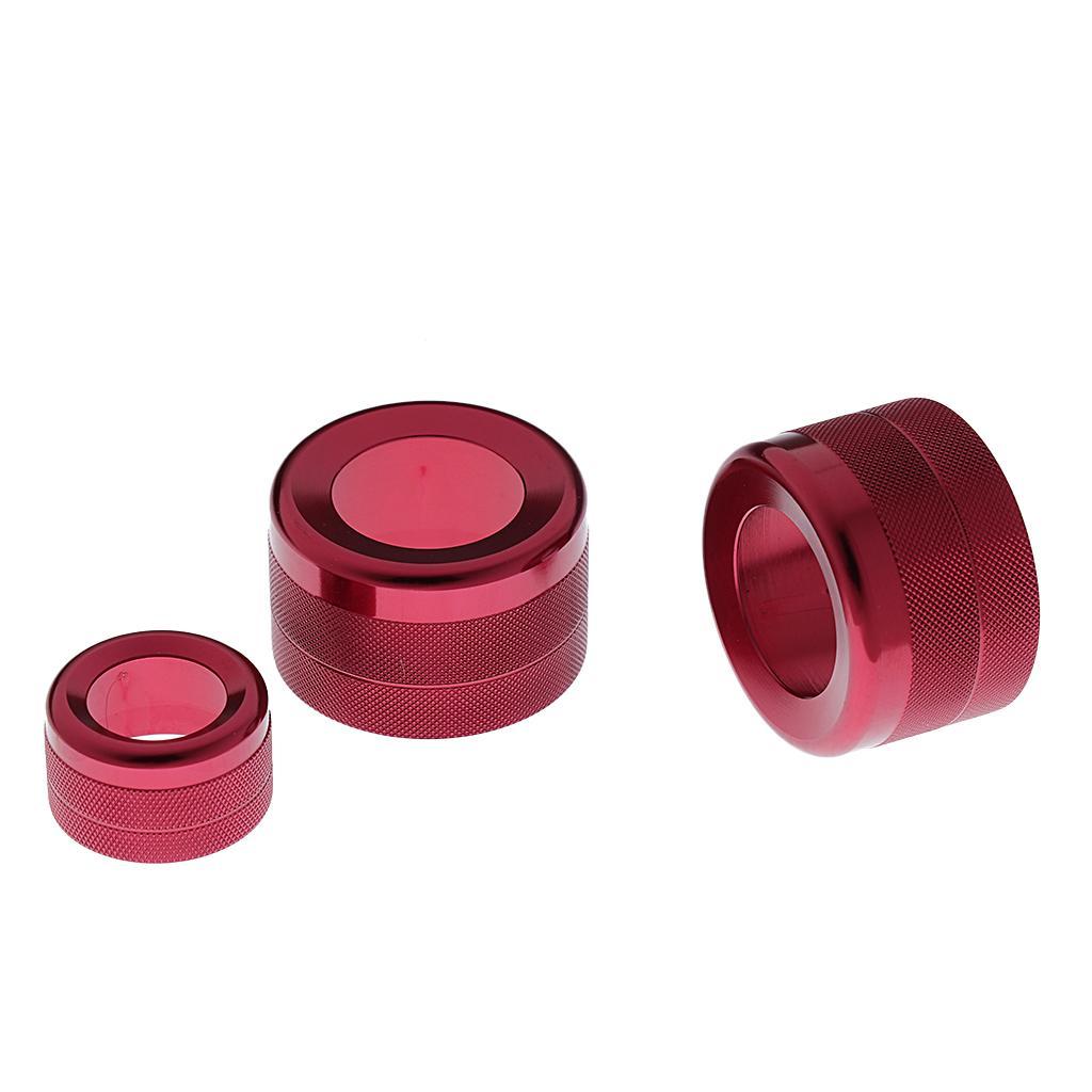 3 Pieces A/C Control Radio Volume Knob  Trim for  1 2  Red