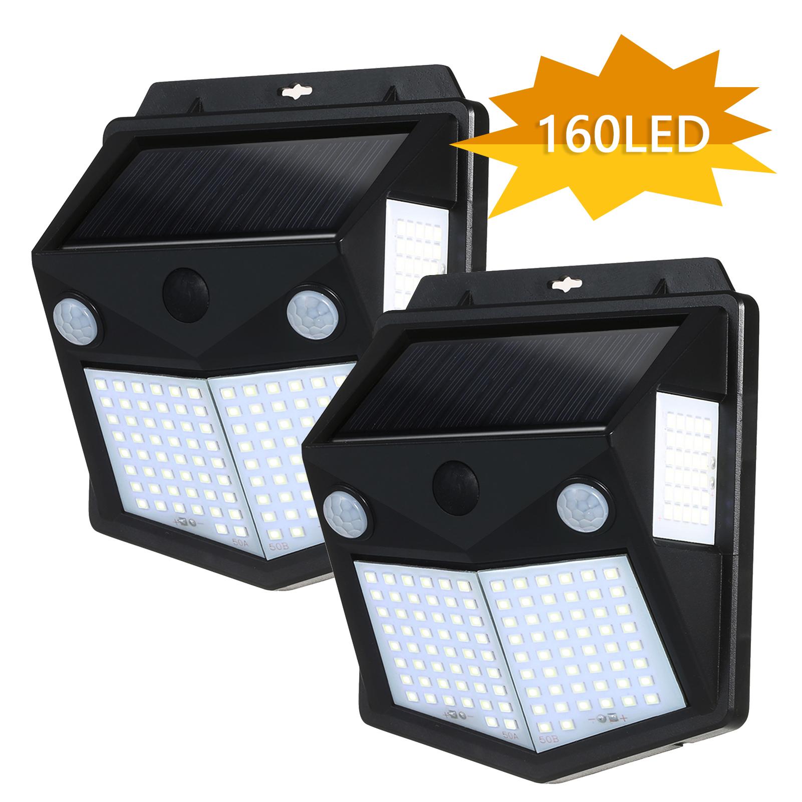 Cặp Đèn năng lượng mặt trời Ngoài trời Không dây 160 LED IP65 chống thấm nước