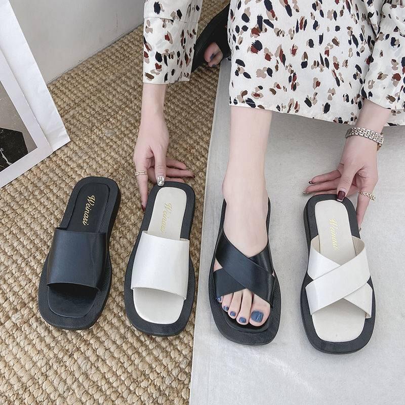 Dép SanDal Quai Ngang Quai Chéo Ullzang Hàn Quốc Đế 3cm G117