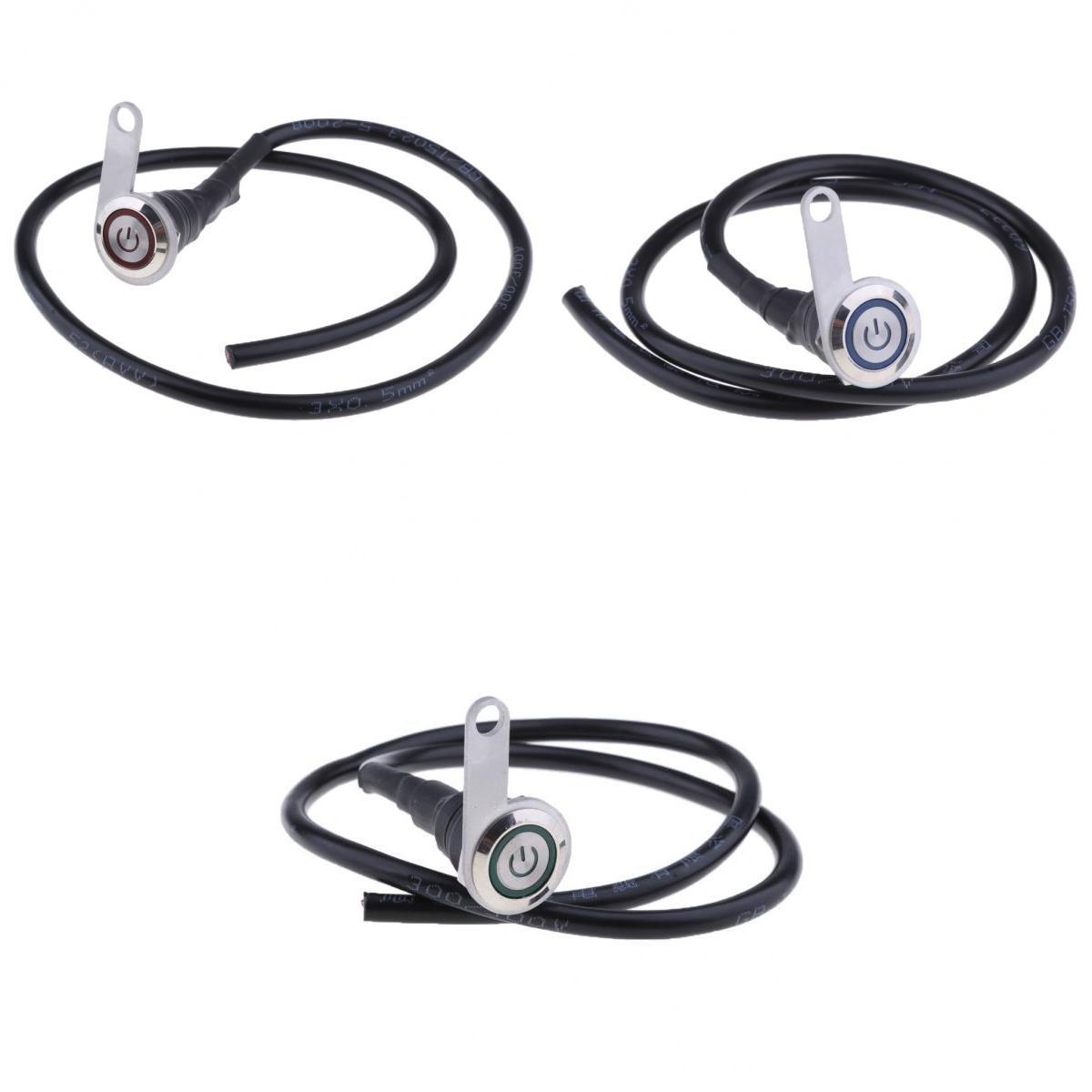 3pcs Motorcycle 12V LED Handlebar Headlight Foglight Switch Push Button