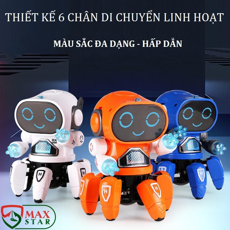 Robot đồ chơi thông minh phát nhạc nhảy múa gắn đèn led nhấp nháy vui nhộn trẻ em Đồ chơi robot