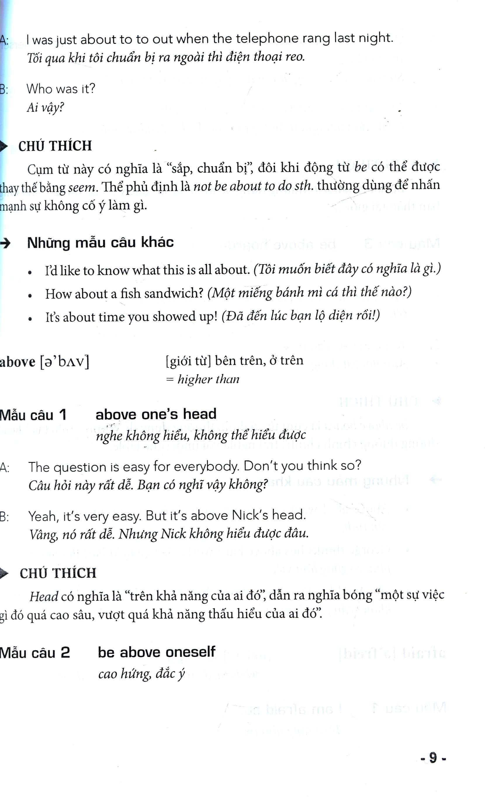 Từ Điển Mẫu Câu Đàm Thoại Tiếng Anh Phổ Biến: Từ A Đến Z - ảnh 7