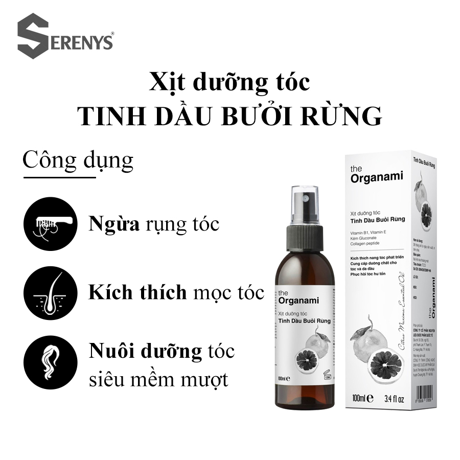 Xịt dưỡng tóc Serenys Tinh dầu bưởi rừng