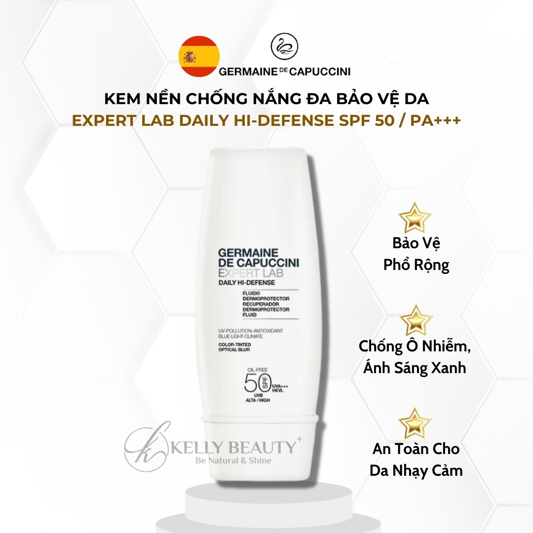 Kem Nền Chống Nắng Cho Da Nhạy Cảm Germaine Expert Lab Daily Hi-Defense SPF 50, PA+++ | Kelly Beauty