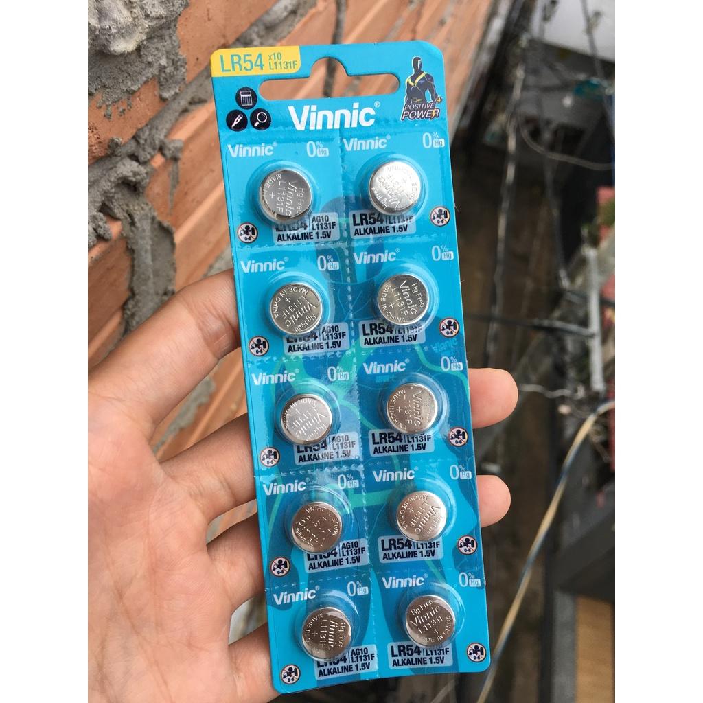 10 Viên Pin Cúc Áo G10 - LR54 - L1130 Vinnic 1,5V