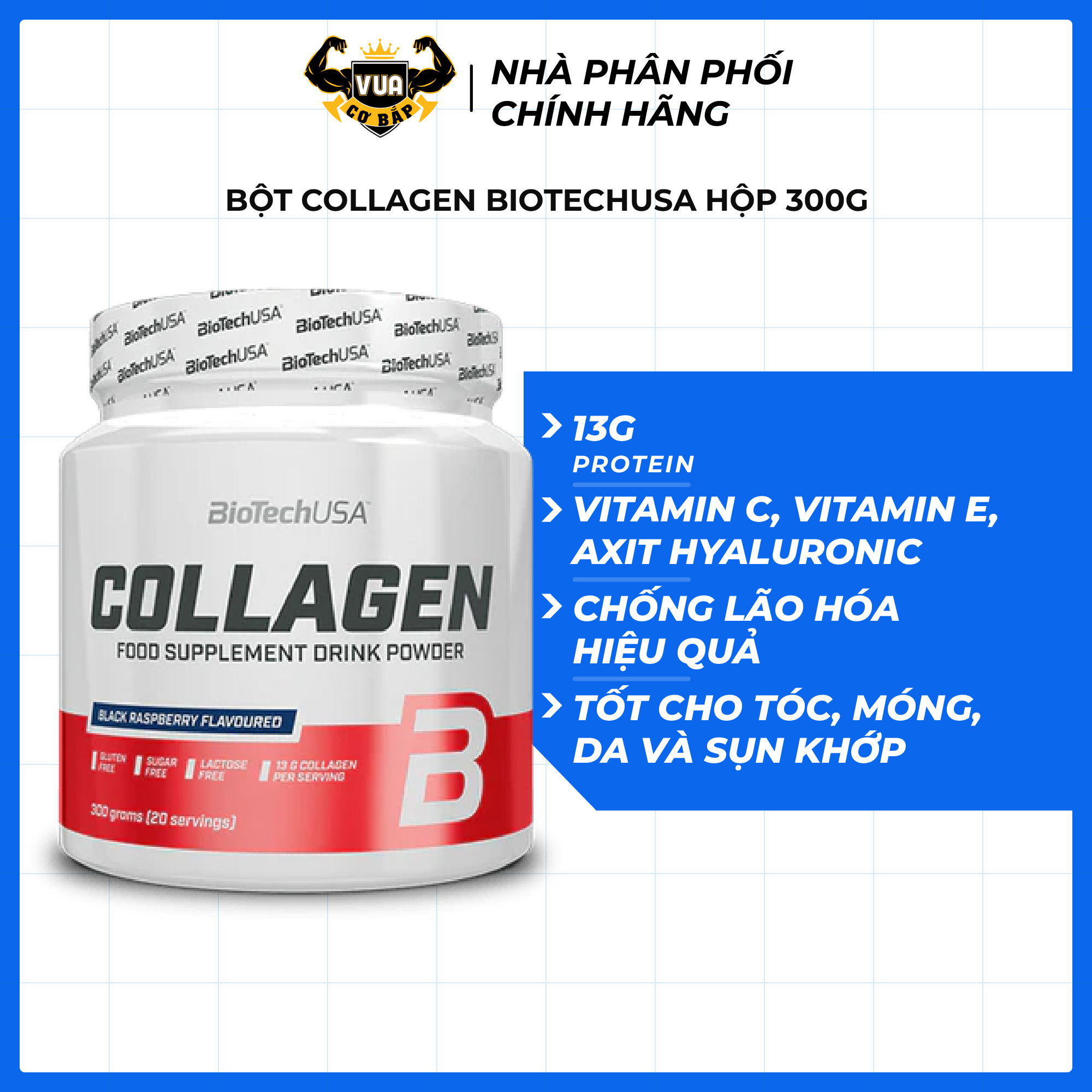 Bột Collagen BiotechUSA Hộp 300g