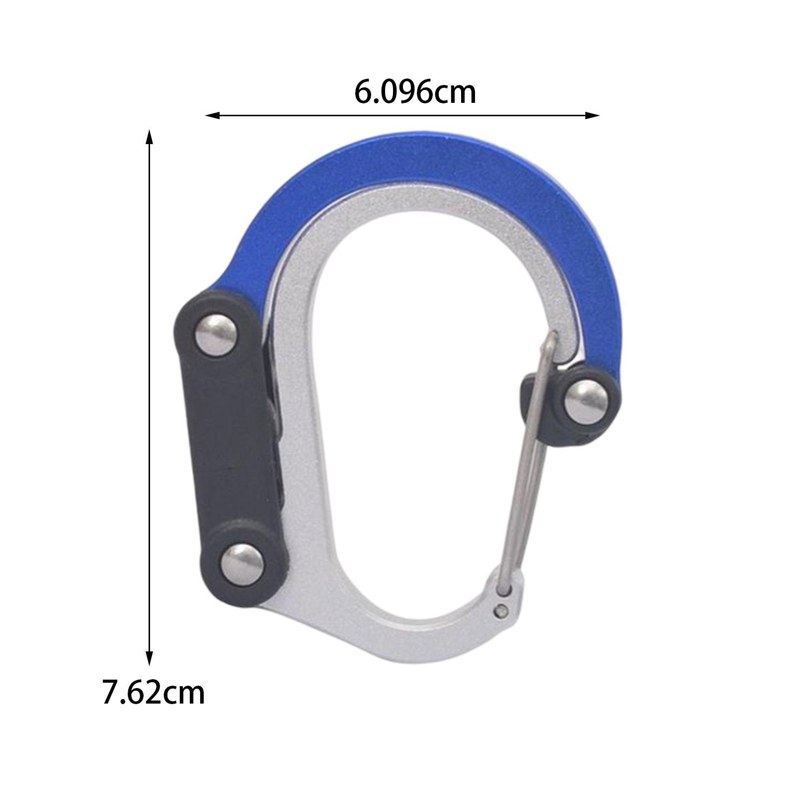Carabiner Clip and Hook, Bag, Purse, Backpack Hanger, Baby Pushchair Hook, Keyring Carabiner Multifunction for Camping, Fishing, Hiking, Or Travel