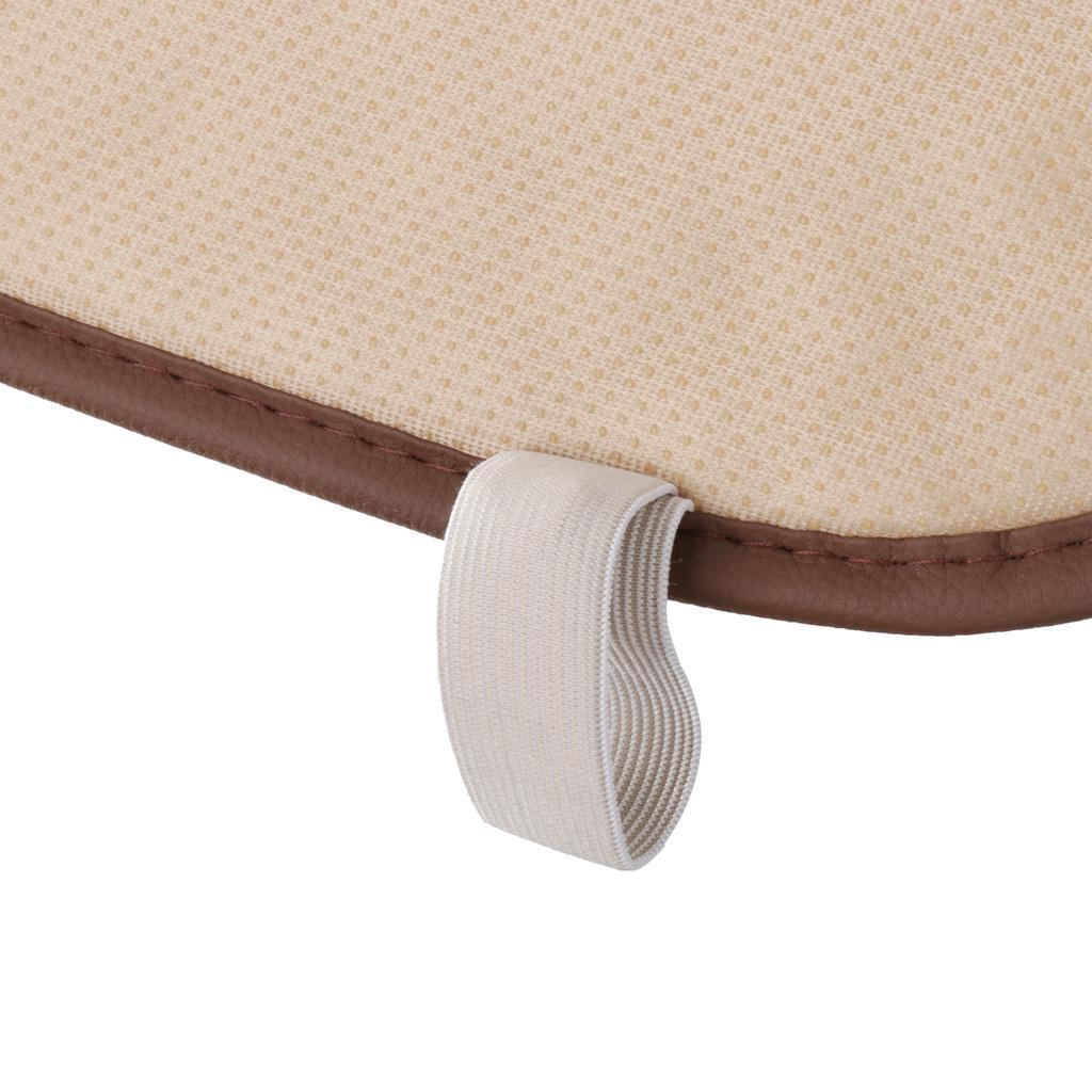 Pack Of 2 Universal Cover Cushion Pad Mat Breathable Interior Brown