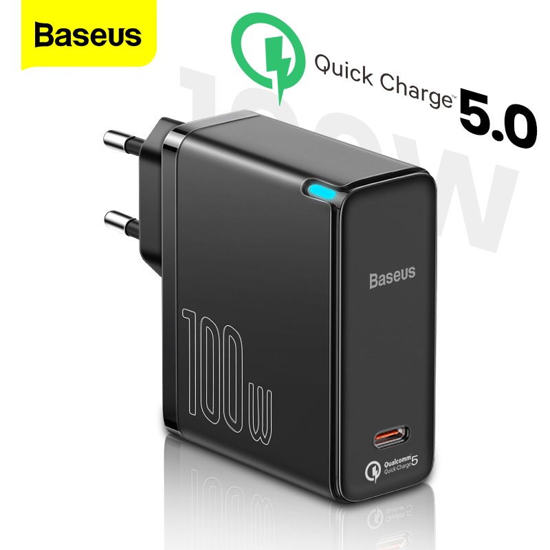 Bộ sạc siêu nhanh Baseus GaN2 Fast Charger 1C 100W (GaN2 Technology, QC5.0/QC4.0/PD3.0/ PPS Multi Quick Charge Protocol Support) - Hàng chính hãng