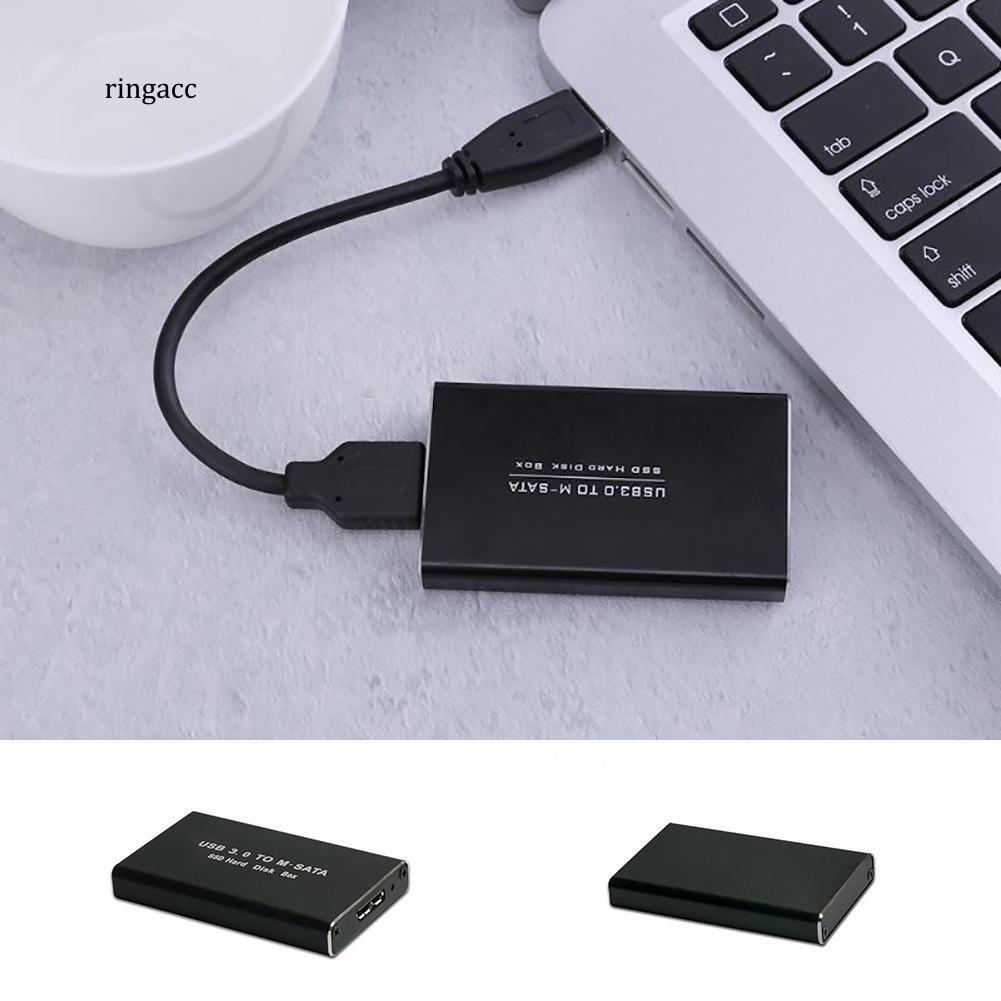 Ổ cứng MSATA - USB 3.0 SSD vỏ nhôm kèm phụ kiện
