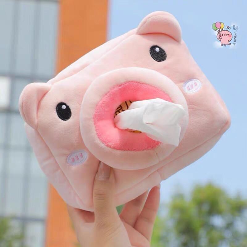 Hộp Giấy Mũi Heo Phụ Kiện Trang Trí Xe Hơi Cao Cấp