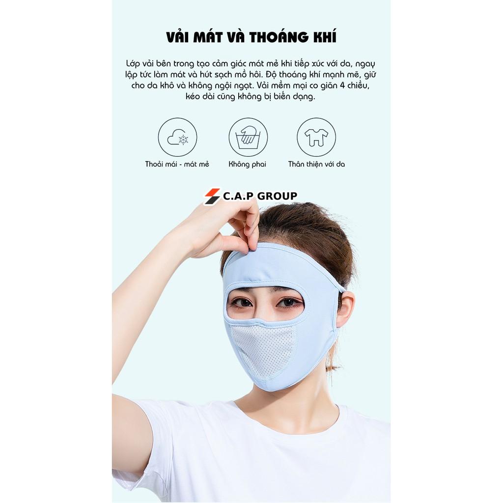 Khẩu trang Ninja che kín mặt chống nắng vải Cotton chống tia UV MÙA HÈ - chống gió - bụi - sương mù có sẵn