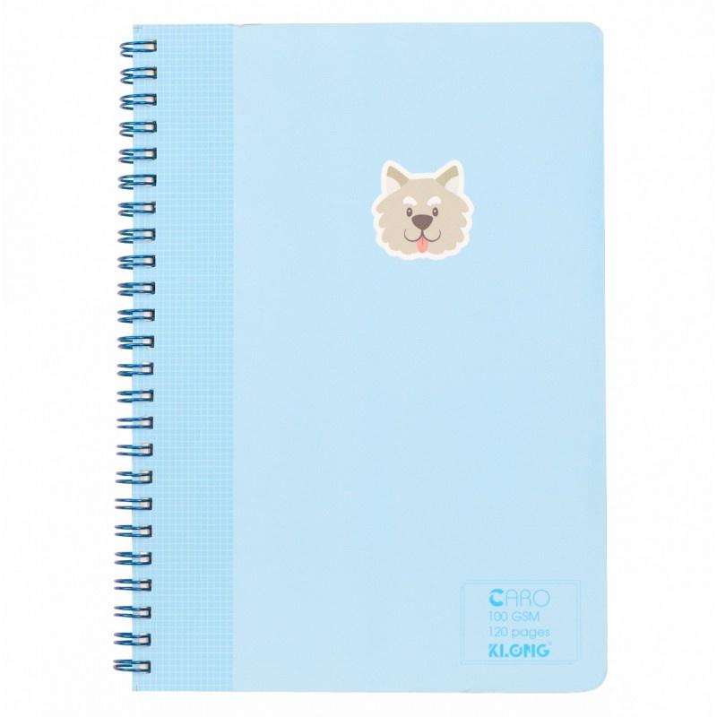 Sổ lò xo kép Caro, kẻ ngang, dot grid A5 Klong - 120 trang; MS: 535,537, Self Planner chọn bìa