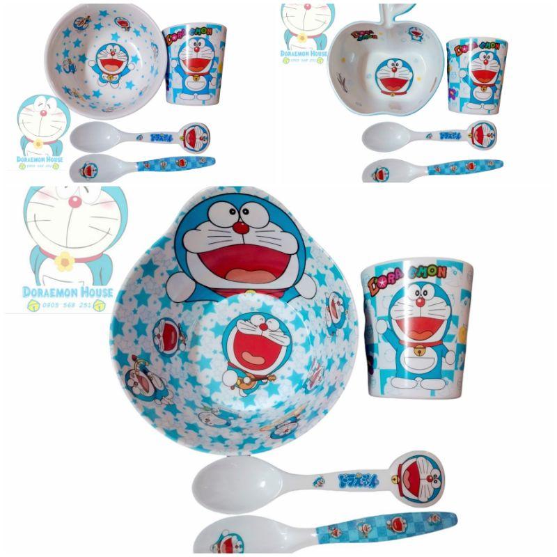 SET TÔ/CHÉN MUỖNG LY DOREMONDORAEMON HOUSE