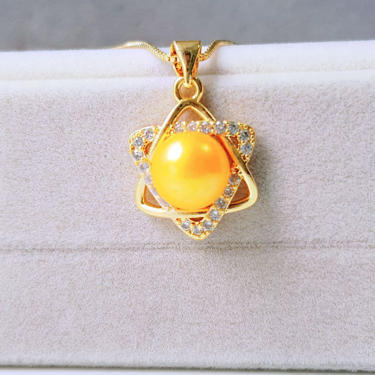 Mặt Dây Chuyền Ngọc Trai Nước Ngọt Thiên Nhiên Cao Cấp - Ngôi Sao May Mắn - Trang Sức Cô Tấm - STAR PEARL - CTJ3411