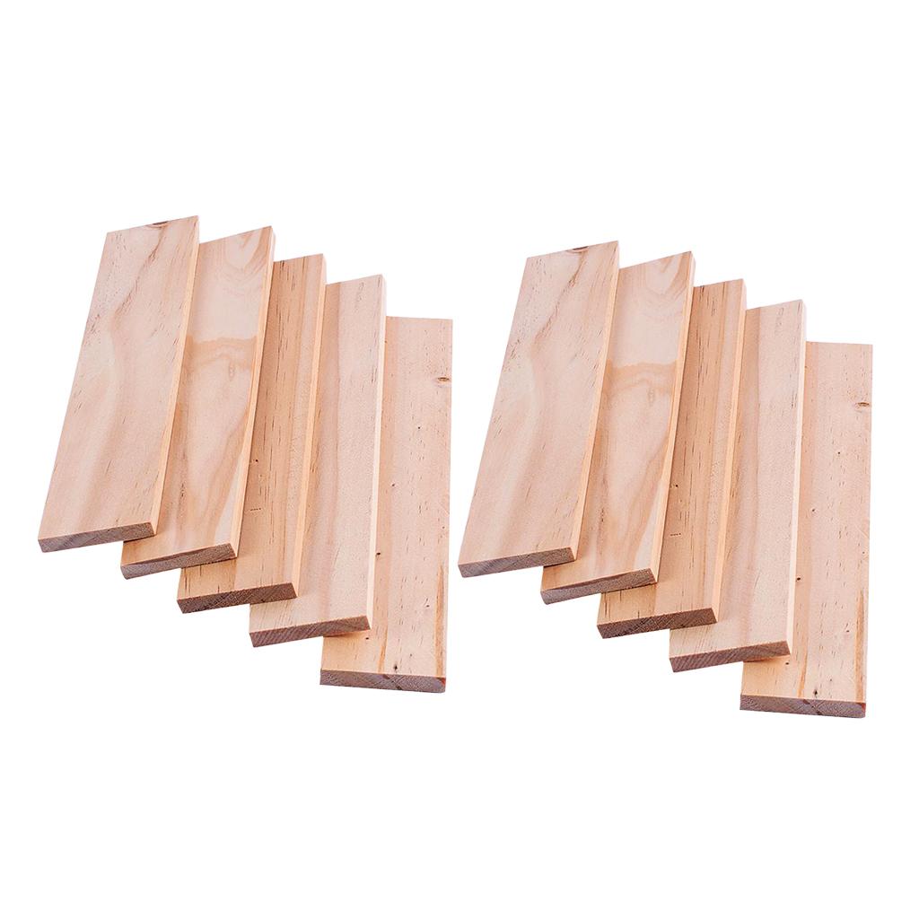 10 chiếc Bằng Gỗ Tự Nhiên Que Gỗ Thông Gậy Dài cho Đồ trang trí 250x50x8mm