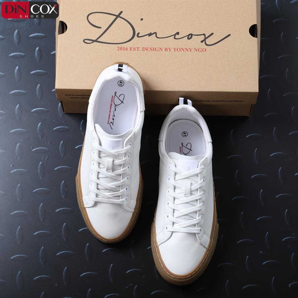 Giày Sneaker Da Nam DINCOX D10 Thời Trang Nổi Bật White