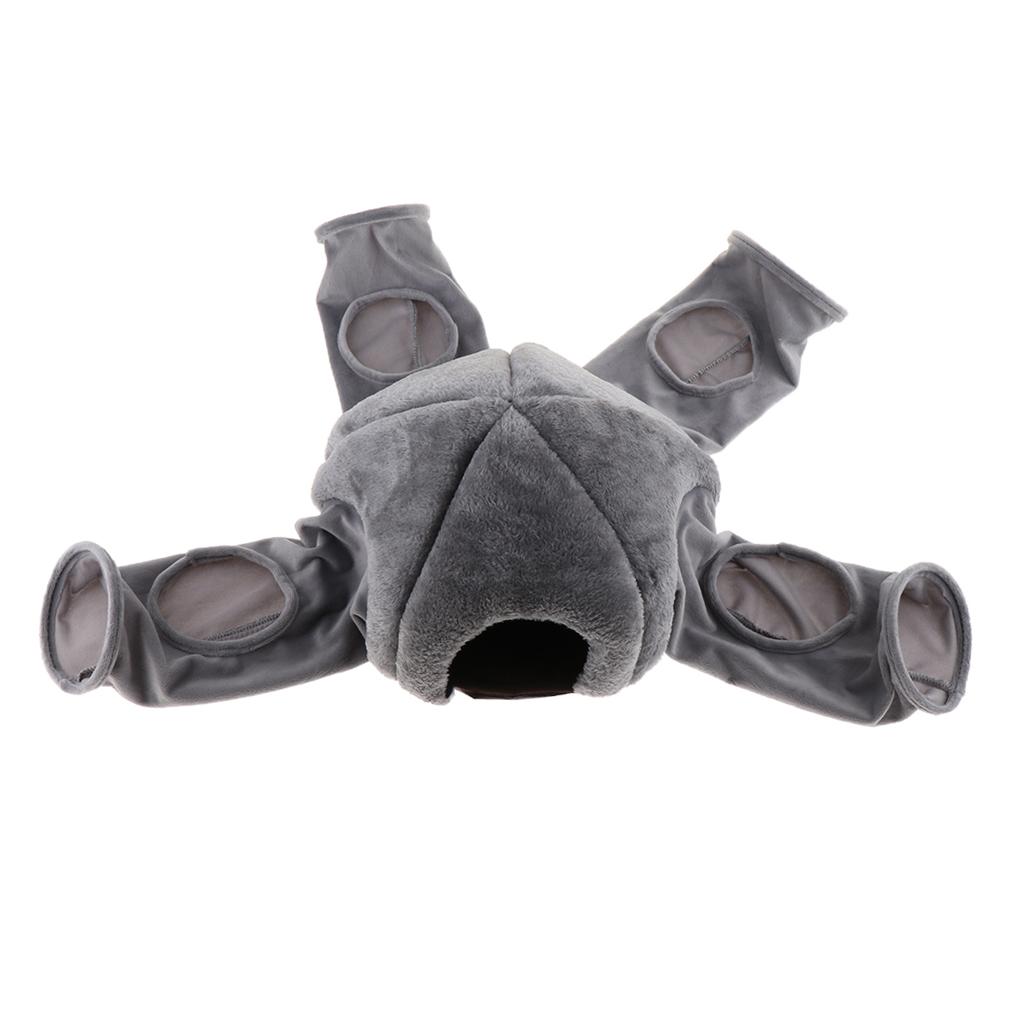 Small Animal Play Tunnel Pet Tunnel for Hamster Guinea Pig Chinchilla gray