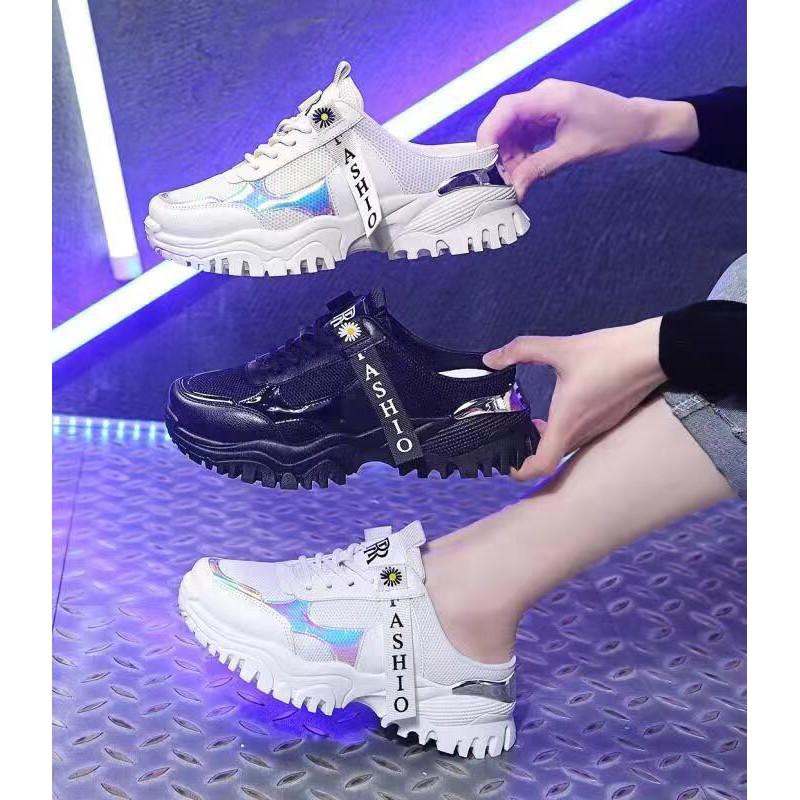 Sục Nữ ThểThao FASHON HOA CÚC Hót Trend 2021 Độn đế 5cm