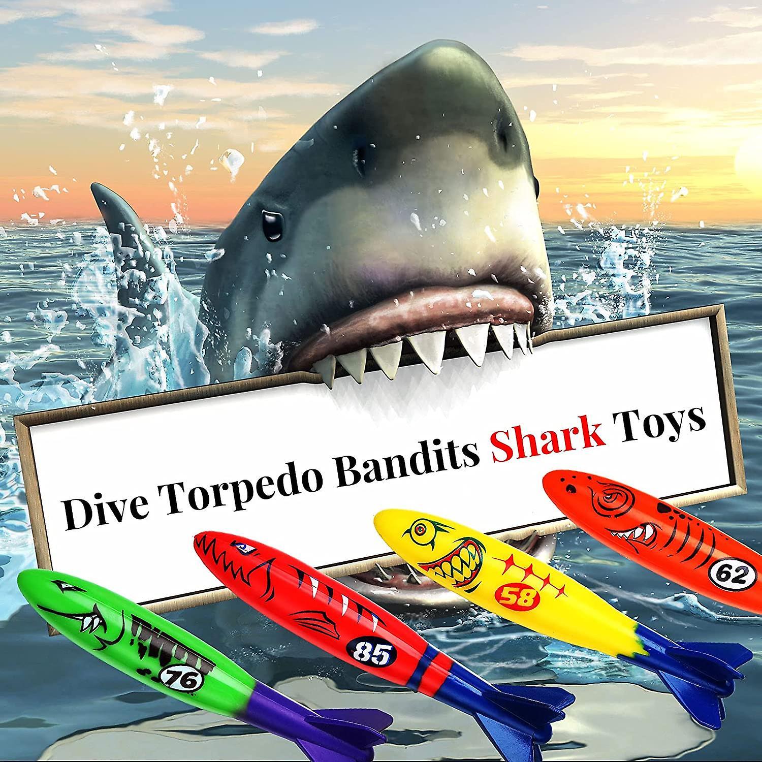 4 Đồ Chơi Lặn Lặn Dưới Nước Kẻ Cướp Ngư Lôi Đồ Chơi Bể Bơi Ném Đồ Chơi Lặn Cho Bể Bơi Và Nhà Tắm