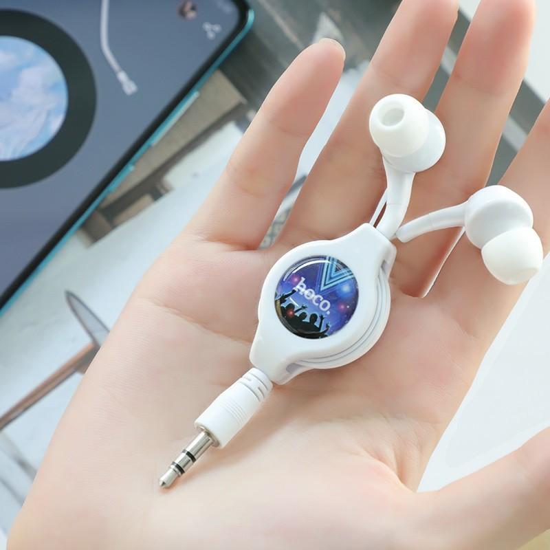 Tai Nghe Nhét tai Âm thanh hay jack 3.5mm Dây Rút Hoco M68 Có Micro Đàm Thoại cho điện thoại, tablet .. hoco.
