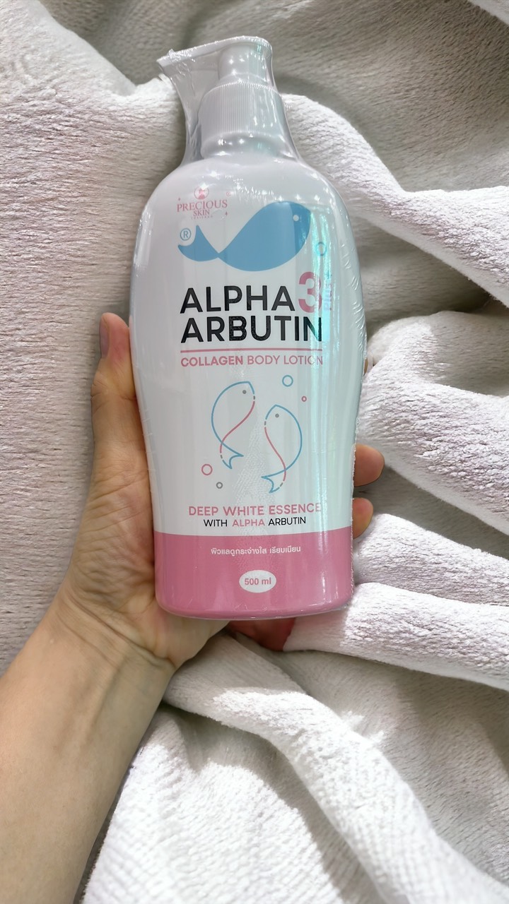 Sữa Dưỡng Thể Trắng Da, Dưỡng ẩm Alpha Arbutin 3+ Plus Collagen Lotion 500ml Thái lan(Bản Nội Địa Thái Lan)