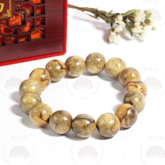 Vòng Tay Trầm Hương - Trầm Tốc Bông Tự Nhiên - Trầm Tốc Việt 10mm, 12mm, 14mm, 16mm, 18mm - Vòng Tay Phong Thủy