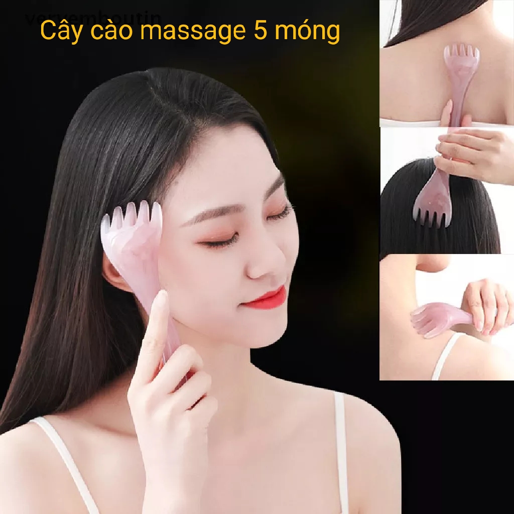 Lược trị liệu massage 5 móng .Massage da đầu ,điểm huyệt, vuốt da đầu, gãi ngứa , lược chải thông kinh lạc dưỡng sinh