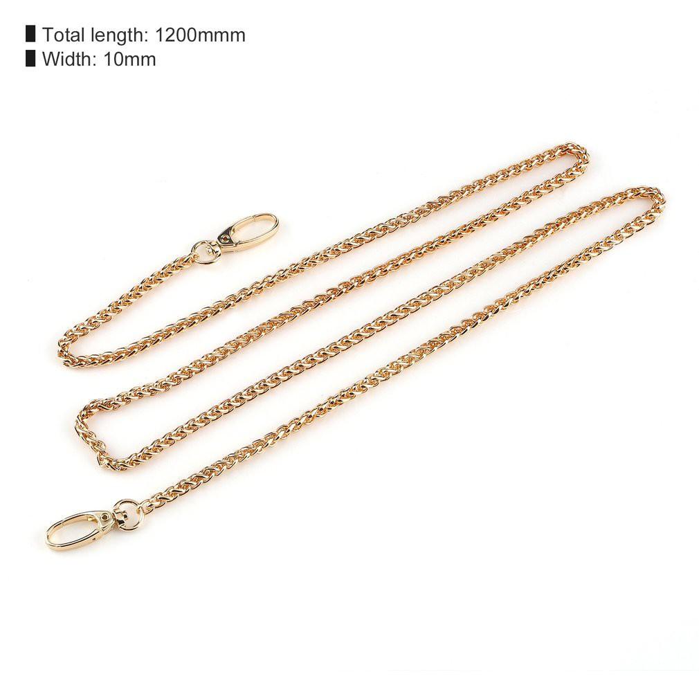 COD Dây đeo dạng xích dài 120cm chất liệu kim loại thay thế cho túi xách
