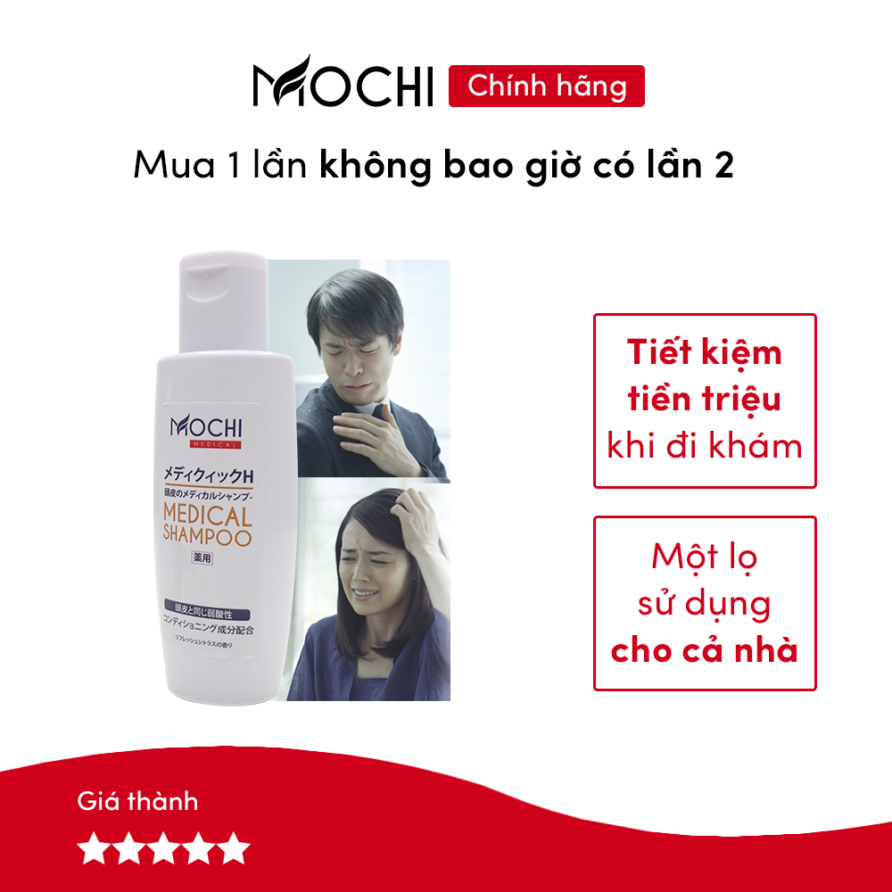 Dầu gội sạch gàu Mochi Medical Nhật Bản. Sạch gàu, sạch ngứa trong 2 tuần