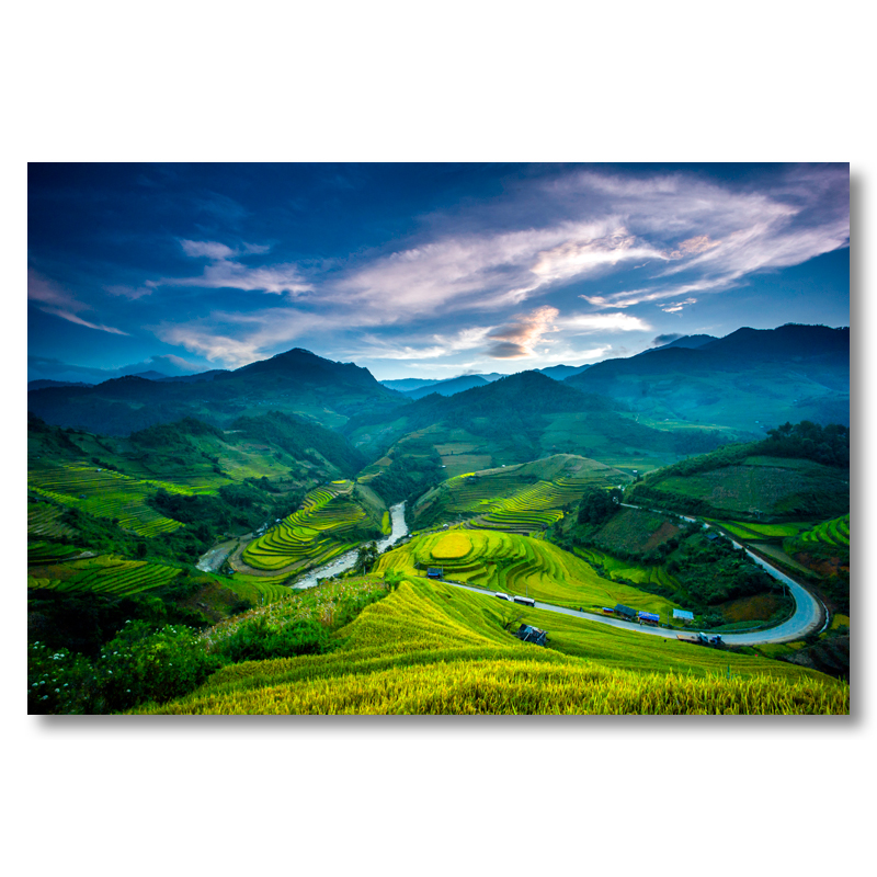 Tranh phong cảnh VIỆT NAM - In phun UV trên vải CANVAS bền màu bọc khung gỗ sang trọng.