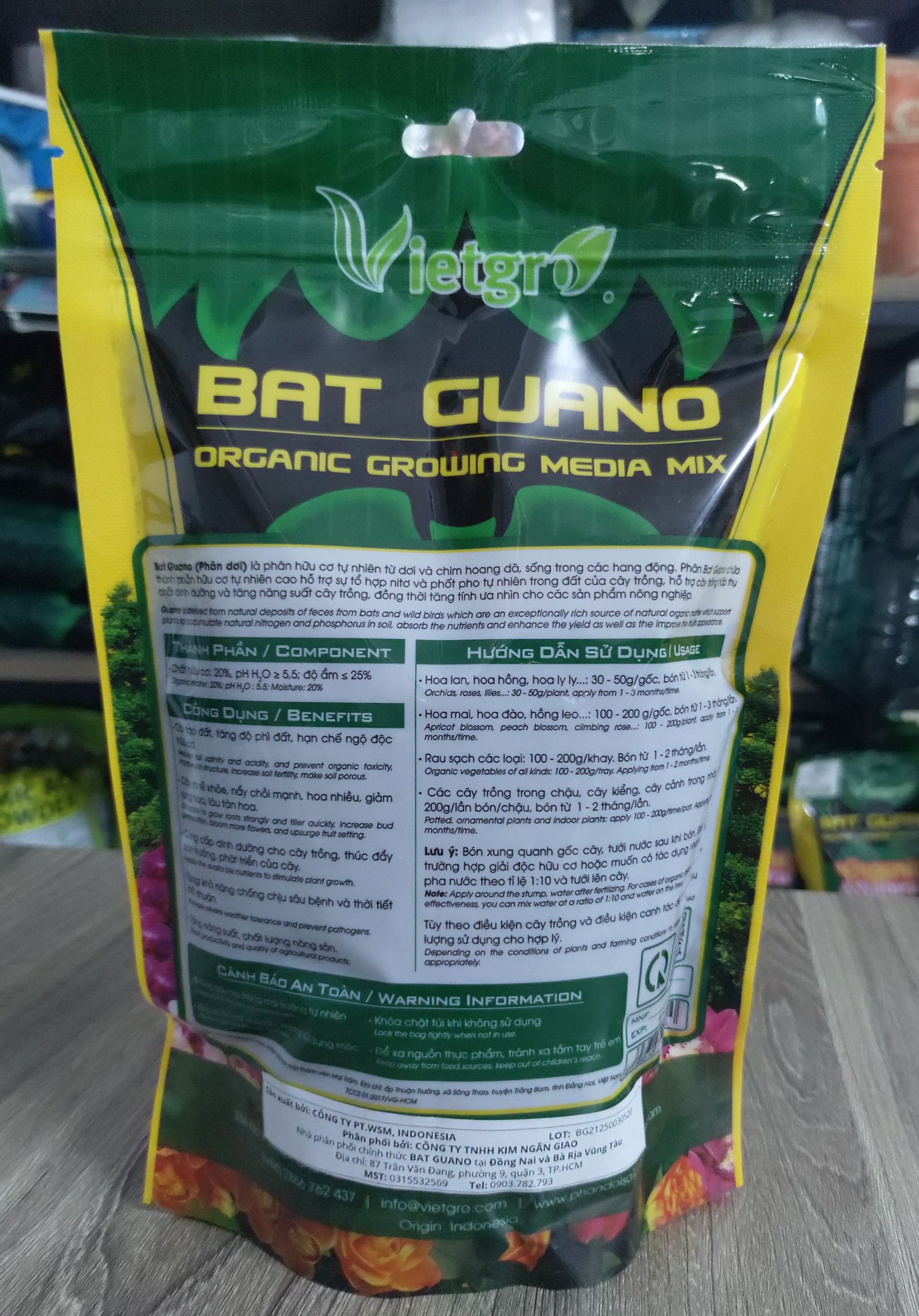 Phân Dơi Hữu Cơ BAT GUANO - 500g