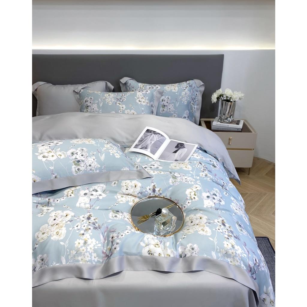 Bộ chăn ga gối mùa hè100% lụa tencel , cao cấp, MỀM MỊN, MÁT DA cực hot - sang trọng DESIGN SM33