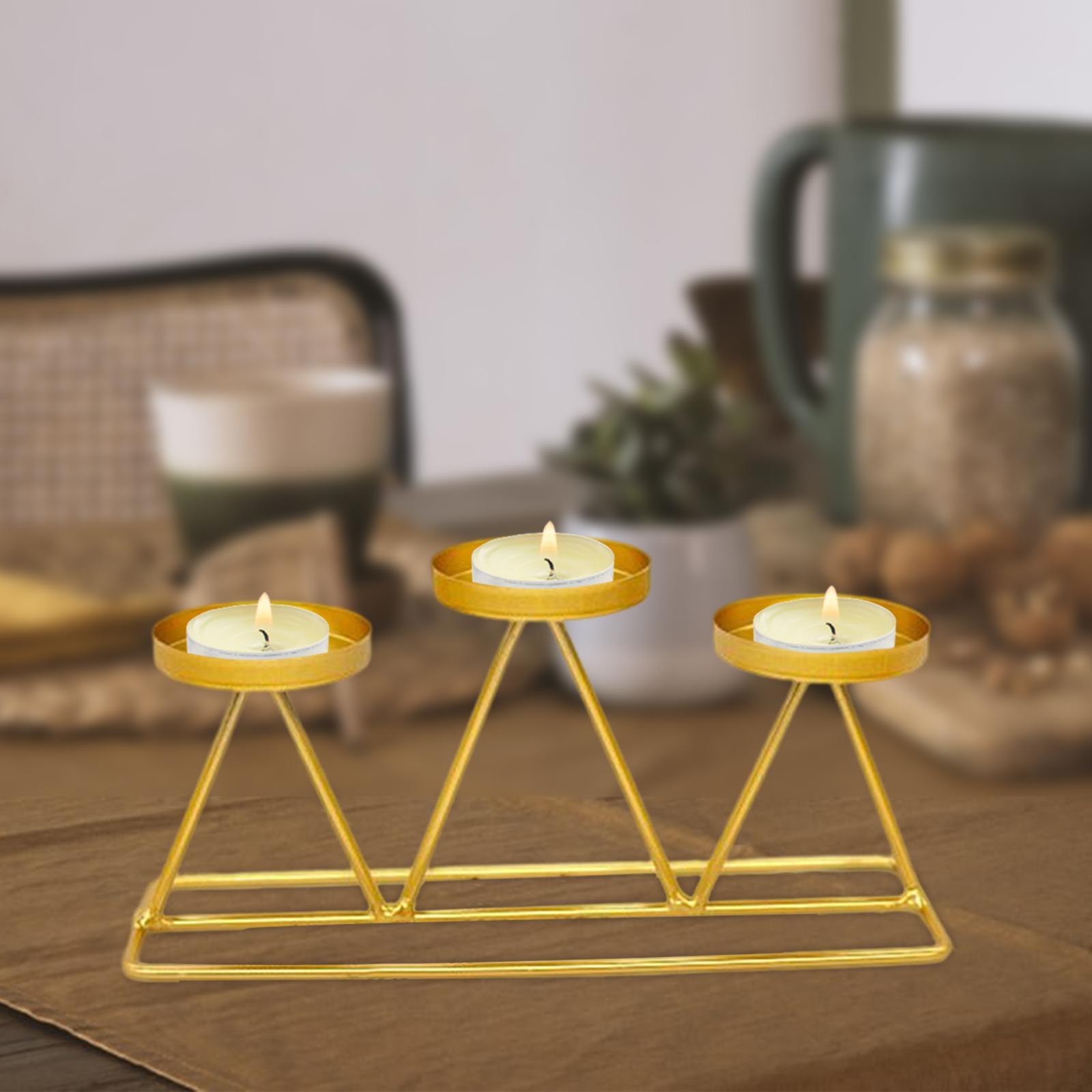 Candle Holder Tealight Iron Candlestick for Holiday Table Centerpieces Decoration