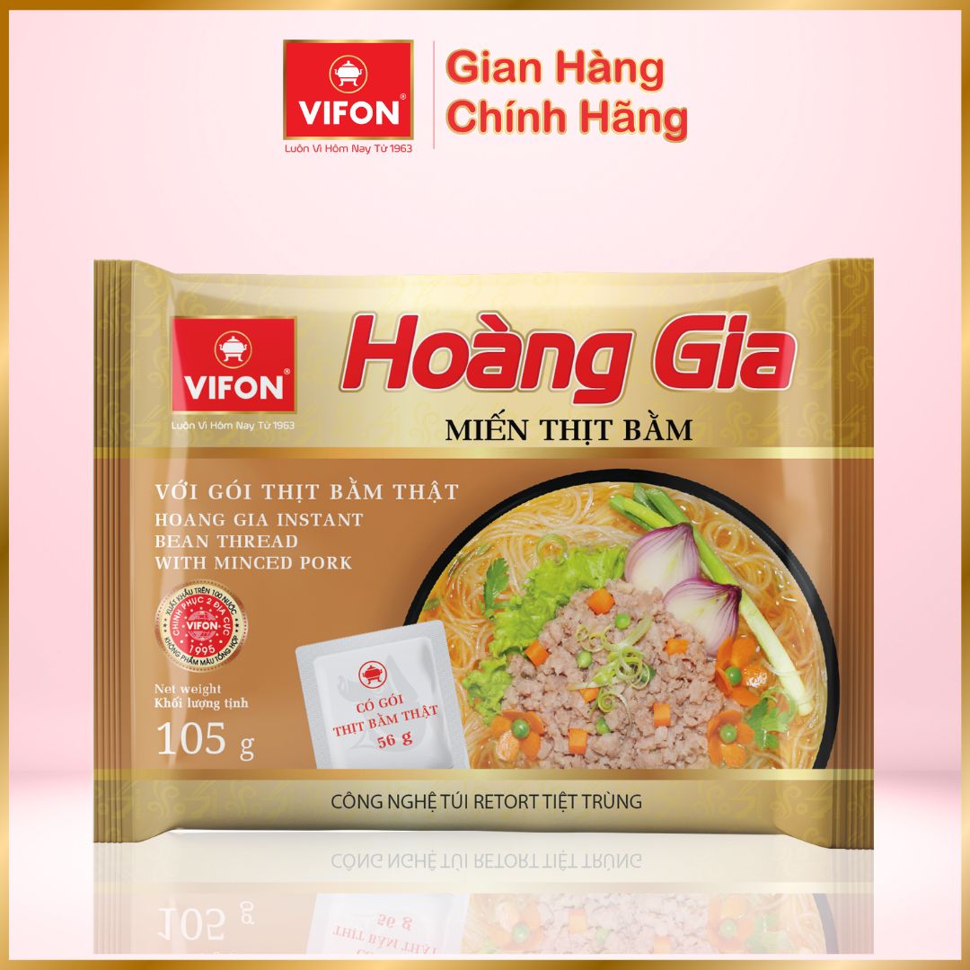 Thùng 18 Gói Hoàng Gia Miến Thịt Bằm VIFON 105g