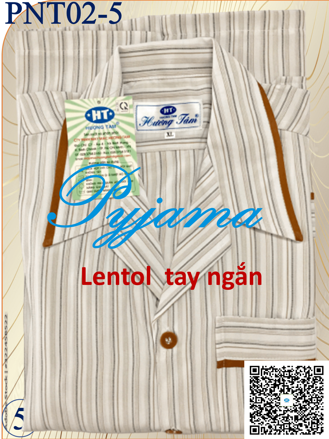 Bộ Pyjama HUONGTAM Lentol  tay Ngắn nam cao cấp(PNT02). Chất liệu vải Lentol loại tốt: mềm mại, thoáng mát, không phai màu