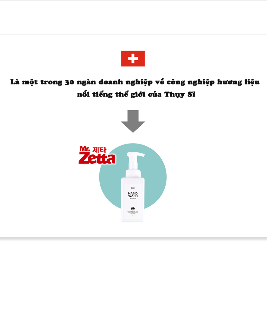 Nước rửa tay sát khuẩn MR.Zetta Hand Wash 500ml hương Aqua