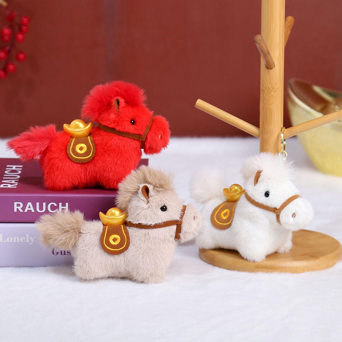 Móc Khóa Thú Bông Ngựa - Mã Đáo Thành Công - Tết Bính Ngọ 2026 - XM02 - Màu Trắng