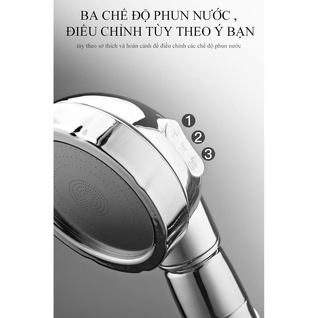 Khuyến mãi - Bộ vòi sen bao gồm tay và dây sen tăng áp 3 chế độ