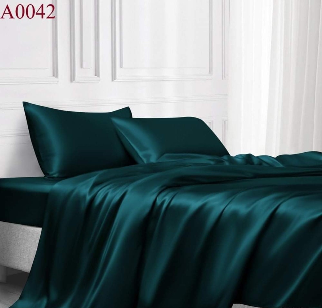 Trọn bộ chăn ga phi lụa Thái Tuấn loại 1 cực kì sang chảnh, đẹp, mịn, mát - NEMTOTBEDDING