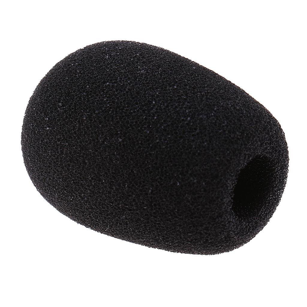4Pcs Microphone Headset Grill Windscreen Sponge Foam Black Mic Covers