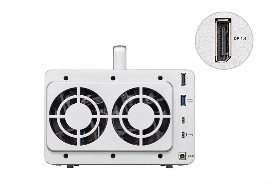 Bộ Thiết bị lưu trữ DAS TerraMaster D5 Thunderbolt 3+NAS N300 Hàng chính hãng